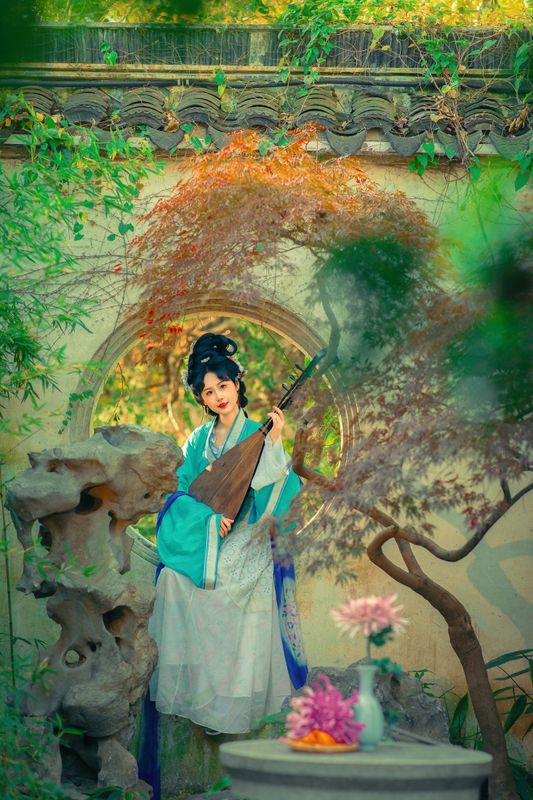 橘芙芙 – 《园林里的宋仕女》[26P] - 机器猫次元