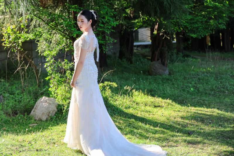 《野外森林夕阳户外模特白色婚纱美女》[12P] - 机器猫次元 - 机器猫次元